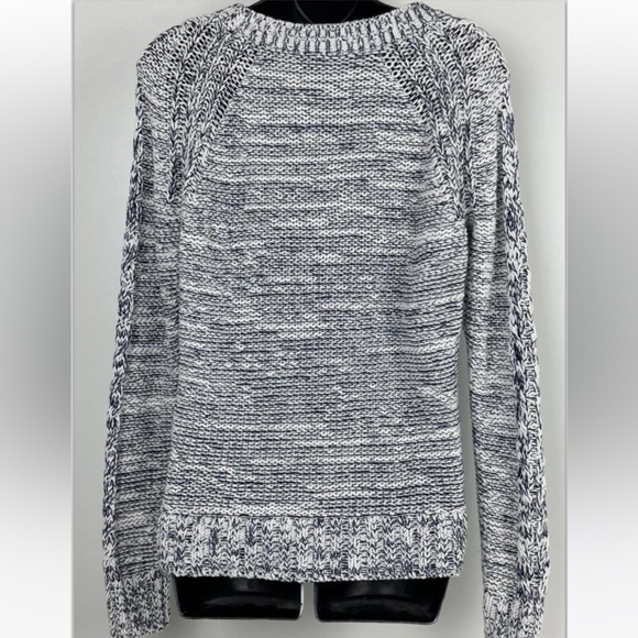 GAP raglan cable knit sweater navy/white - Picture 4 of 13